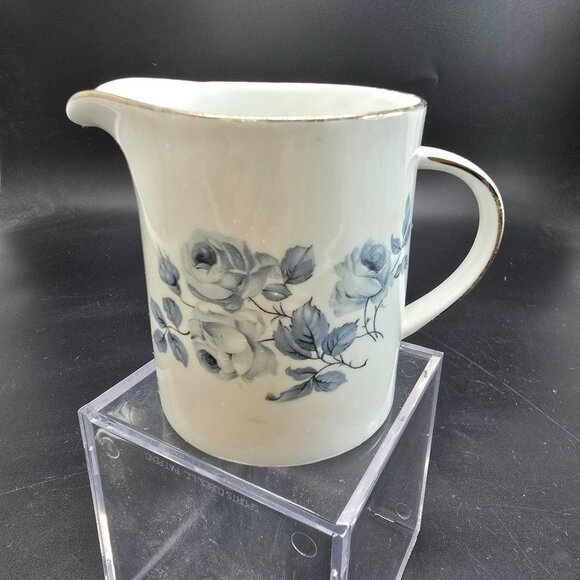 Winterling Bavaria Blue Rose Creamer Evening Song Porcelain White Blue JJ4098 - Picture 4 of 7